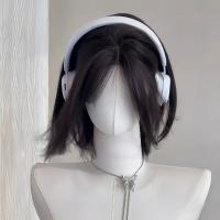 Peluca japonesa Cos de verano, dulce y corta, pelucas con malla frontal rosa y marrón, diadema, pelucas naturales frescas de Cosplay de Lolita, juego de rol - details 2