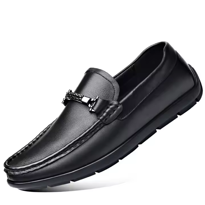 Nuevos zapatos Doudou de piel de vaca de primera capa cubren los pies zapatos de cuero casuales para hombres cuero genuino - 1