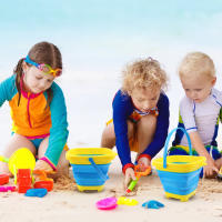 Juguetes de Playa para Niños Multifuncionales Plegables Juego de Agua Cubo de Silicona para Baño - details 0