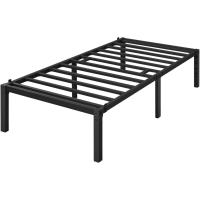 Bastidor de Cama Metálico Listones de Acero Espacio de Almacenamiento Bajo la Cama Fácil Montaje Cama Individual 90 x 190 x 36.5 cm Negro - details 28