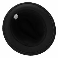 Vintage Black Felt Jazz Hats for Men Women Short Brim Gentleman Soft Trilby Fedora Hat with Feather - details 6