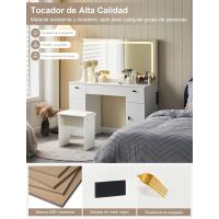 Hollywood LED 3 Colores, Maquillaje Espejo Gran HD y 5 Cajones, Mueble Dormitorio Estilo Morno Puerto USB - details 2