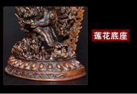 Gran Weide Nepal hecho a mano tibetano tántrico cobre puro antiguo hogar adoración estatua de Buda práctica ornamento - details 4