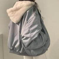 Chaqueta Abrigo de Moda Coreana para Mujer Gruesa, Cálida, Abajo, Estilo Casual, Manga de Cremallera - details 8