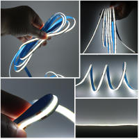 Tira de luces LED COB de 5M, 12V, 24V, 8MM de ancho, cinta Flexible de diodo 320 K, 3000K, 4000K, 6000K, para habitación - details 10