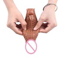 Empaque privado SEXY Extensor Realista Anillo Vibrador Funda para Pene Aumento Retraso de Eyaculación Condón Reutilizable Juguetes Sexuales para Hombres - details 16