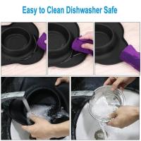 Cuenco Doble Antideslizante de Silicona para Perros Alimentador Duradero de Acero Inoxidable para Comida y Agua - details 2