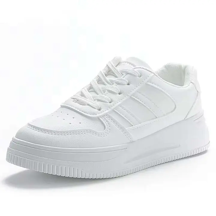 Nuevo 2025 zapatos para caminar informales blancos, marca de calzado deportivo para niñas de baja altura - 1