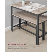 Conjunto de Mesa de Comedor y Sillas Juego de 3 Piezas Mesa de 70 x 110 x 75cm - details 11