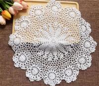 Alfombra ENCE de crochet hecha a mano, pasillo de mesa redonda, posavasos de boda, pantalla de sofá, accesorios de bricolaje, juego de 2 piezas - details 3