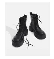 Botas Martin para mujer, otoño e invierno 2025, nuevas botas individuales, botas ajustadas con suela gruesa y cordones, botas cortas. - details 3