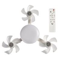 Ventilador de techo eléctrico con luz LED, ventilador de Dron con atenuación y control remoto, ventilador de techo silencioso E27, ventilador de aire acondicionado para el hogar - details 6