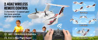 SucceBuy RC Plane - 2.4GHz 3-Ch, giroscopio de 6 ejes, 2 baterías, anfibio, fácil de volar para todos - details 1