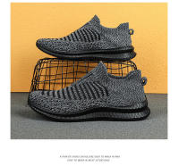 Zapatos para correr para hombre, zapatillas de deporte con calcetines tejidos, zapatos planos sin cordones para primavera y verano, mocasines de talla grande para hombre, zapatos planos deportivos de tenis - details 24