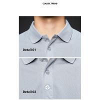 Polo de manga corta para hombre, camiseta transpirable y cómoda con cuello vuelto, color sólido, a la moda, novedad de verano - details 16