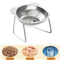 Bol para Gatos de Acero Inoxidable Soporte de Metal Plato de Comida y Agua para Gatos, Gatitos, Cachorros Suministros para Gatos - details 1