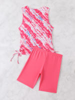 Conjunto de Tankini de Tie Dye 2025 Traje de Baño de Cintura Alta para Mujeres - details 15