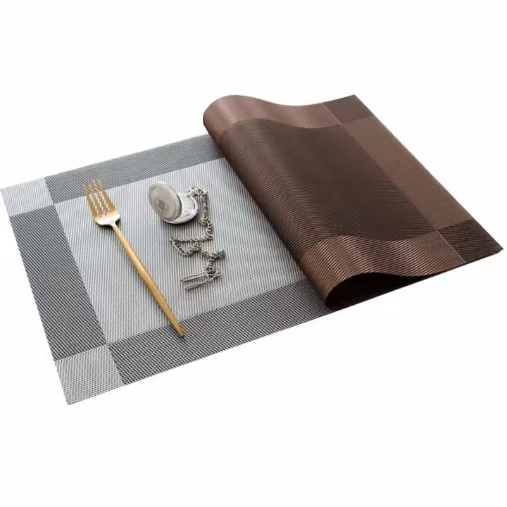 Mantel individual lavable impermeable para fiesta, mantel individual antideslizante Rectangular para mesa de comedor, almohadilla para cuenco de estilo europeo de PVC, 6 uds. - 1