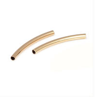 20 piezas, 25MM, 30MM, 35MM, 18K, Color dorado, latón, pulseras arqueadas lisas, tubo, suministros para fabricación de joyas, accesorios Diy - details 10