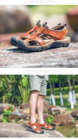 Novedad de verano, sandalias para hombre, sandalias romanas clásicas de cuero, zapatos de playa para exteriores, sandalias informales para senderismo acuático para hombre - details 19