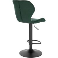 Silla de Comedor Giratoria de 360° Alto de Terciopelo con Resalto y Reposapiés Ajustable en Altura 60-82 cm Negro BH324sz-1 - details 17