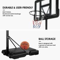 Aro de baloncesto portátil para exteriores, portería de baloncesto ajustable en altura de 230 a 304 cm, tablero trasero e ruedas inastillables de 110x75cm - details 2