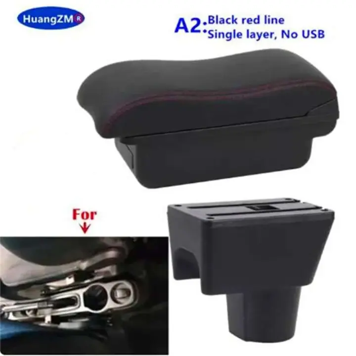 Reposabrazos de coche, reposabrazos curvo de cuero CA, sencillo, adecuado para Renault Duster 2012-2018, Nissan Terrano 3, Dacia Duster Oroc - 1