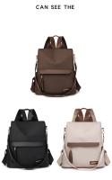 Mochila informal de nailon resistente al agua para mujer, bolsos de hombro de viaje de gran capacidad, mochila antirrobo de marca a la moda para mujer - details 1