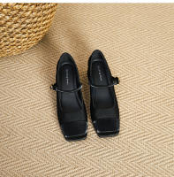 Zapatos sencillos estilo francés de tacón medio y punta cuadrada Merceditas - details 24