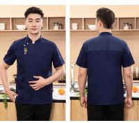 Estilo chino verano estilo chino cocina en restaurante chino Chef monos hombres y mujeres ropa de Chef profesional Shor - details 23