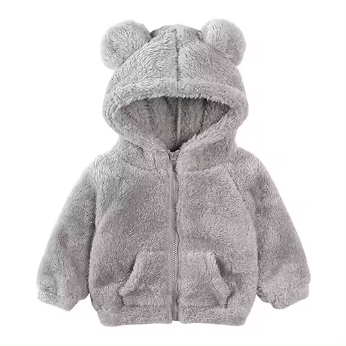 Nueva chaqueta de invierno para niñas pequeñas, sudadera con capucha de forro polar, abrigo de manga larga para bebés, niños, ropa infantil. - 1