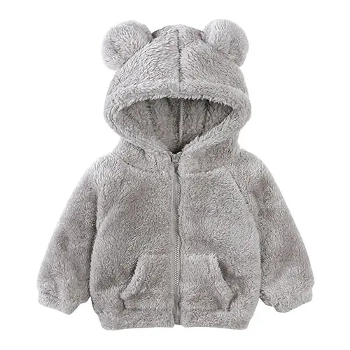 Nueva chaqueta de invierno para niñas pequeñas, sudadera con capucha de forro polar, abrigo de manga larga para bebés, niños, ropa infantil. - 1