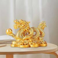 Estatua de Feng Shui para atraer riqueza, figuritas chinas de buena suerte, adorno de estatuilla de dragón, decoración de escritorio, 2024 - details 6