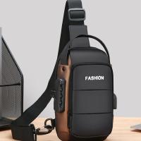 Bolso de pecho antirrobo para hombre, correa ajustable, puerto de carga USB, bolso bandolera con contraseña, impermeable, gran capacidad - details 6