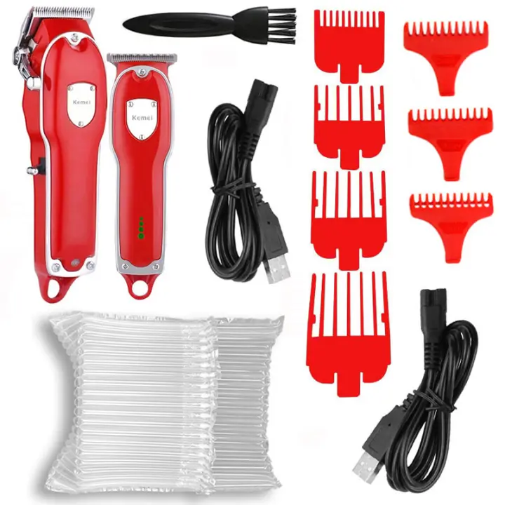 Kemei-cortadora de pelo eléctrica profesional para hombre, máquina de corte de pelo con acabado recargable y ajustable, Combo potente - 1