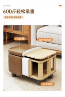 Taburete de madera maciza moderno y sencillo, taburete bajo para almacenamiento en el hogar, taburete para sofá - details 8