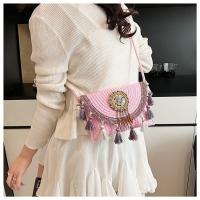 Bolso tejido a mano de verano estilo étnico de paja 2025 moda de interés especial nueva bandolera de hombro para vacaciones en la playa - details 11