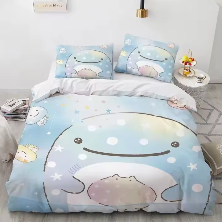 Funda de Edredón de Dibujos Animados 3D Sumikko Gurashi Juego de Ropa de Cama de Anime Kawaii - 1