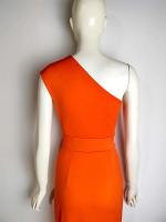 Vestido de Fiesta de Hombro Cautivador Color Sólido, Cuello Dobladillo, Vestido de Cuerpo Moldado con Abertura Moda para Mujeres - details 5