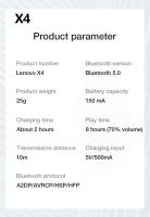 Lenovo-auriculares de conducción ósea X4, X5, X3 Pro, Bluetooth, Hifi, gancho para la oreja, auriculares inalámbricos con micrófono, auricular impermeable - details 16