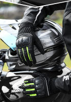 Guantes de cuero para motocicleta para hombre, manoplas transpirables anticaída para todas las estaciones - details 9