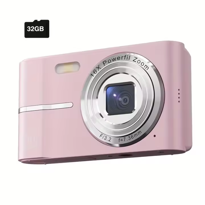Cámara Digital HD de 50MP Zoom Digital 16X Pantalla LCD de 2.4'' Recargable - 1
