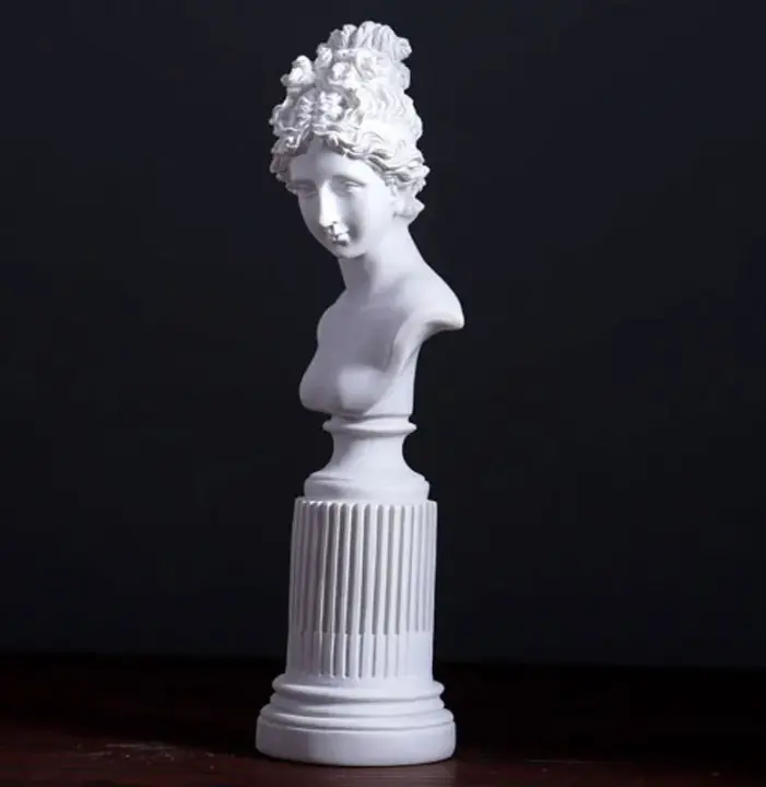 Estatua de busto de resina de diosa nórdica, figuras creativas de resina de Venus, entrada de escritorio, sala de estar, adornos de decoración del hogar, artesanías de arte - 1