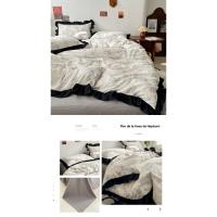 Conjunto de Cama de Algodón Tejido Nube Borde Sombrero de Cama de Cuatro Piezas - details 22