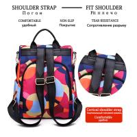 Mochila Multifuncional Antirrobo de Gran Capacidad Estilo Floral Correa de Hombro Arcuada - details 2