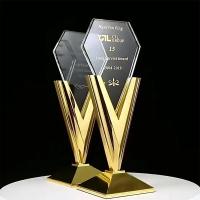 Trofeo de Cristal de Alta Gama Diseño Creativo para Reuniones Anuales Adorno de Empleado Outstanding Medalla de Evento - details 7