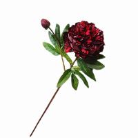 Ramo de flores de peonía artificiales de 2 cabezas, simulación realista hecha a mano, ramas de peonía de seda exquisita, decoración de mesa de comedor - details 11