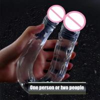 Consolador Vaginal de doble punta para mujer, juego Anal, Flexible, realista, doble cabeza, parejas lesbianas - details 1