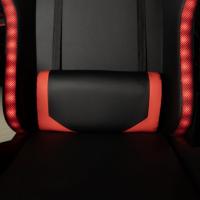 Iluminación - Inclinación del Asiento 135° °   - Cuero sintético liso - Cojín lumbar y cervical - Negro - details 5