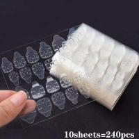 240 UDS cinta adhesiva de doble cara adhesiva punta falsa almohadilla de gel transparente prensada en la manicura de uñas 23 - details 6